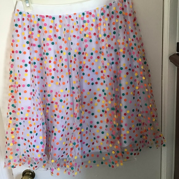 New, never worn SHEIN polka dot mesh overlay skirt, size large - Picture 3 of 3